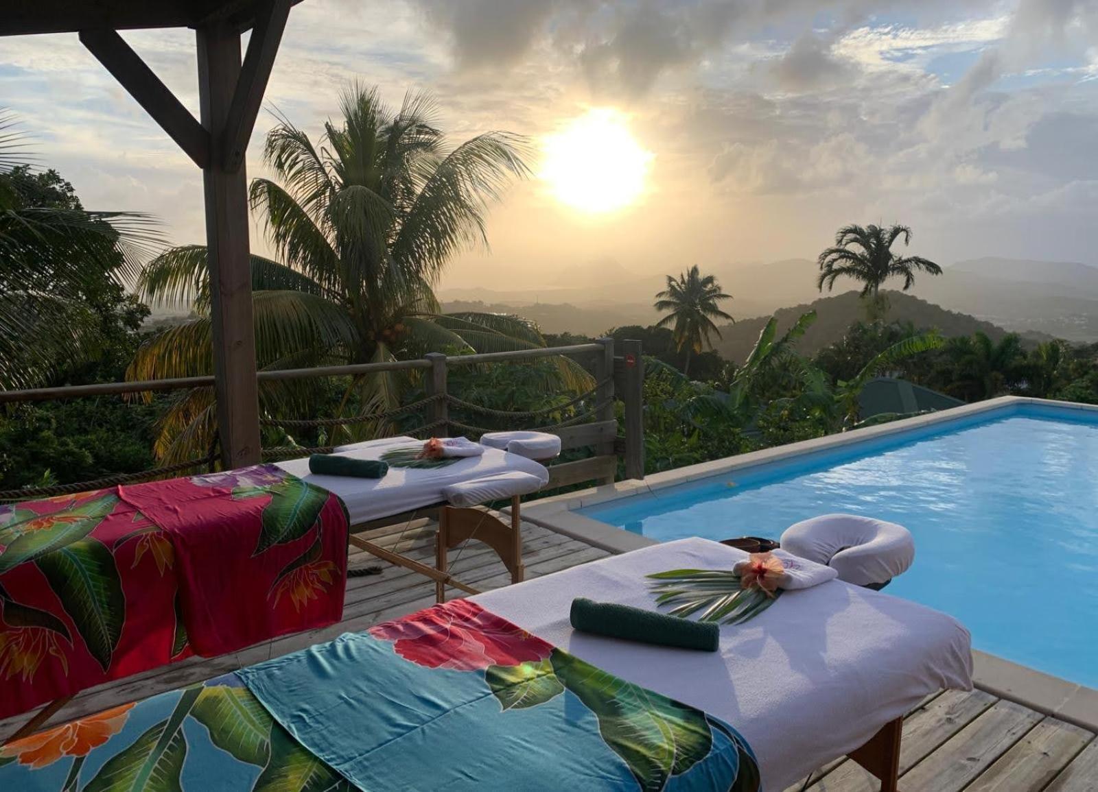Villa Cosaroe 6-14 Pers Piscine Et Superbe Vue Mer Panoramique Rivière-Salée Kültér fotó