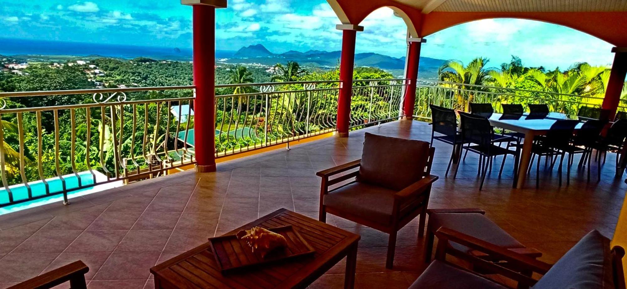 Villa Cosaroe 6-14 Pers Piscine Et Superbe Vue Mer Panoramique Rivière-Salée Kültér fotó