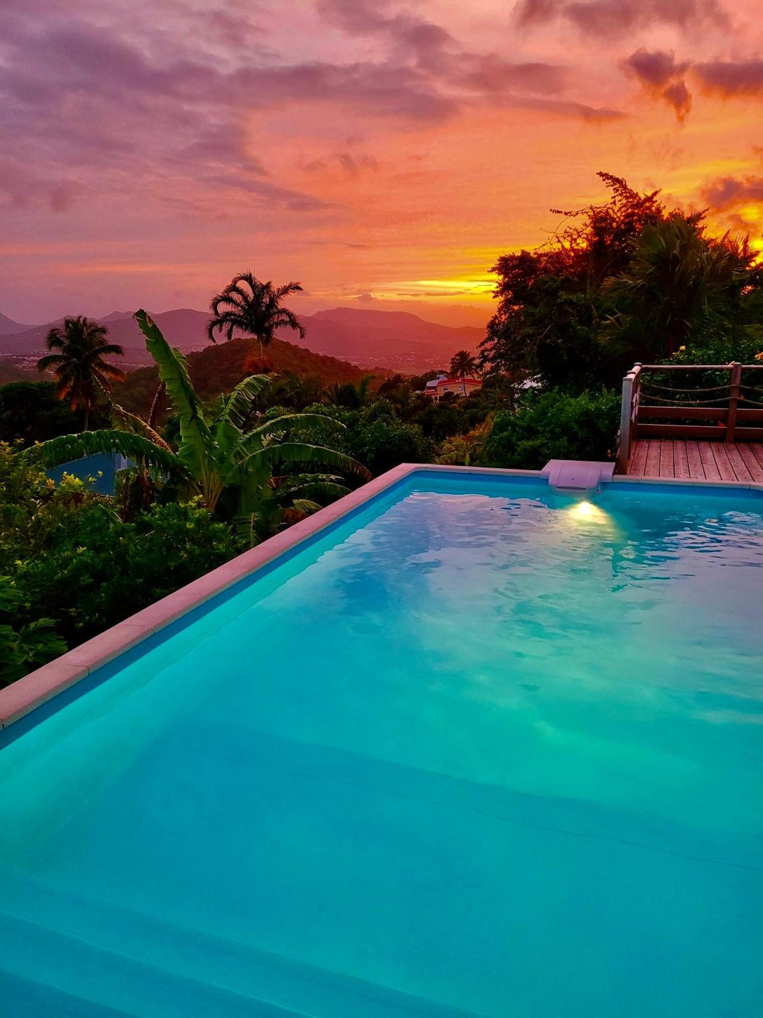 Villa Cosaroe 6-14 Pers Piscine Et Superbe Vue Mer Panoramique Rivière-Salée Kültér fotó
