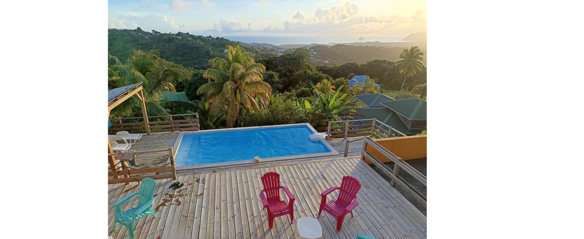 Villa Cosaroe 6-14 Pers Piscine Et Superbe Vue Mer Panoramique Rivière-Salée Kültér fotó