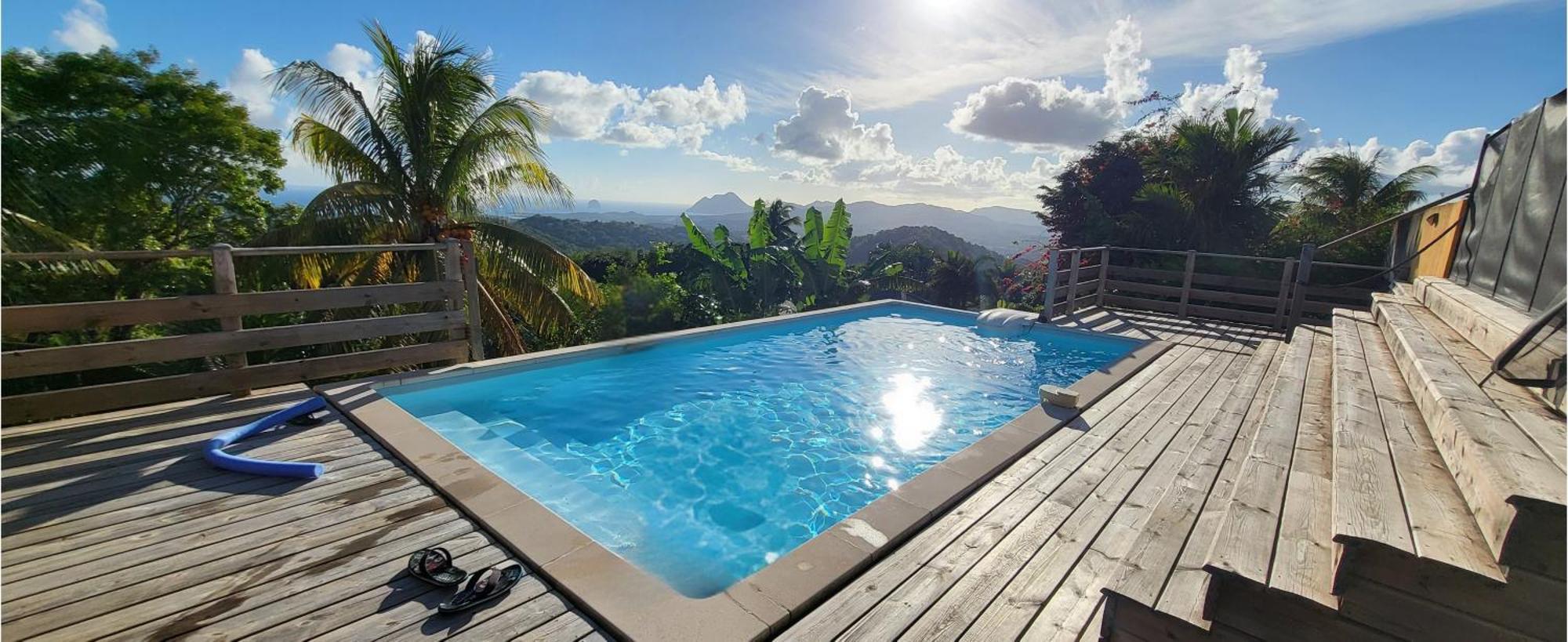 Villa Cosaroe 6-14 Pers Piscine Et Superbe Vue Mer Panoramique Rivière-Salée Kültér fotó