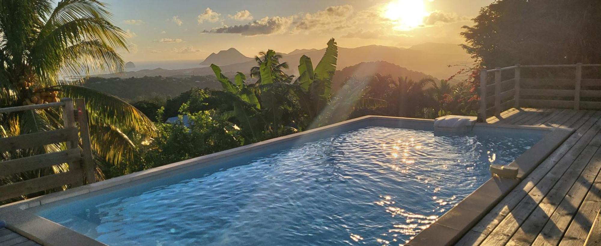 Villa Cosaroe 6-14 Pers Piscine Et Superbe Vue Mer Panoramique Rivière-Salée Kültér fotó